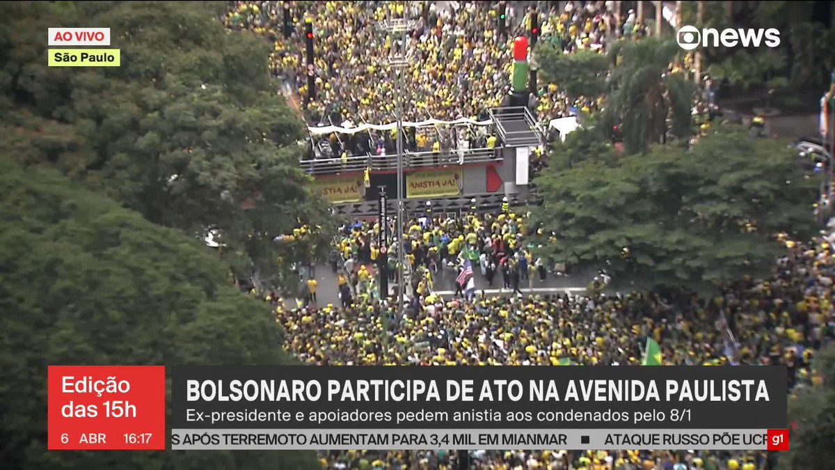 Em discurso na Avenida Paulista, Jair Bolsonaro diz que não vai fugir e faz críticas ao presidente Lula. ➡ Assista na #GloboNews: