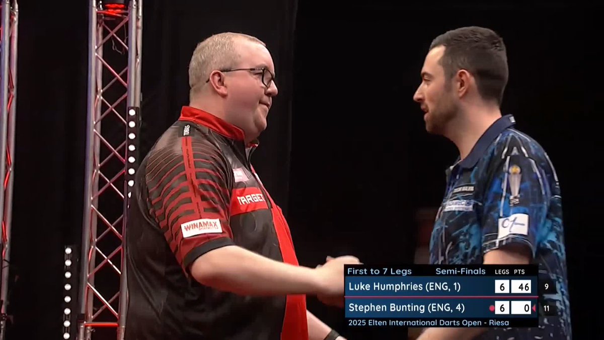 BUNTING INTO ANOTHER FINAL! Stephen Bunting marches into the final here in Riesa, as the Bullet makes his second final in Germany in the space of four days, sealing the win with an excellent 11-darter to beat Luke Humphries 7-6! 📺 #ET3