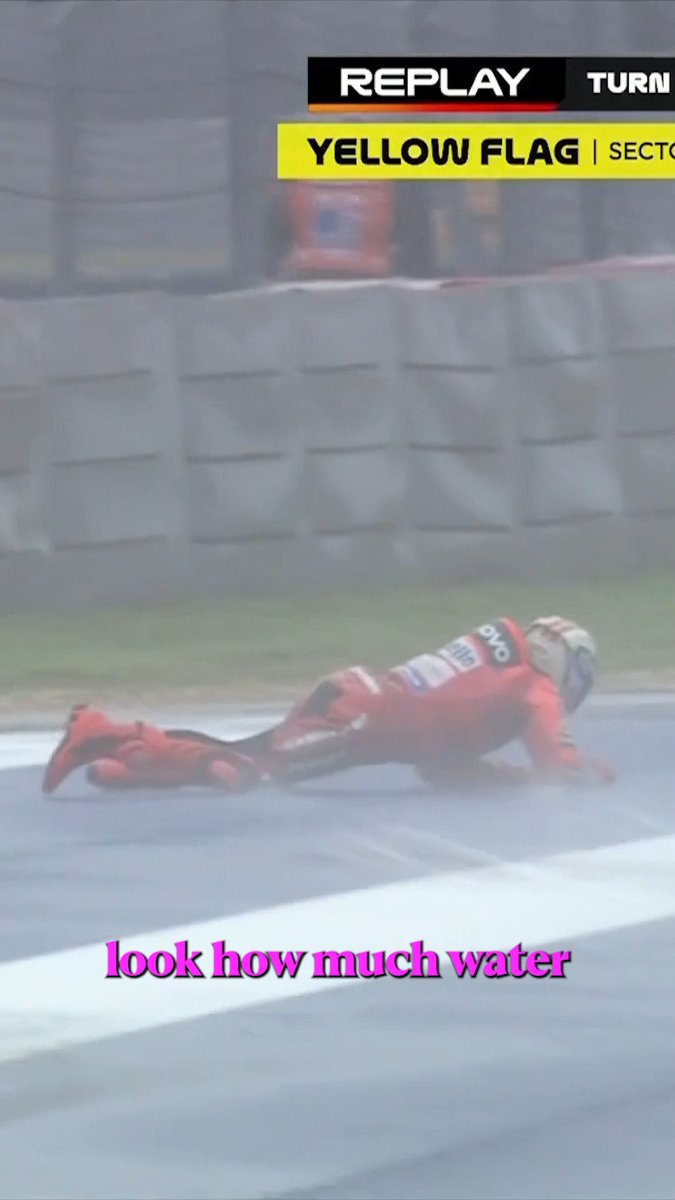 Wet conditions led to Marc Marquezโs first crash in Ducati red at the #AmericasGP ๐ฎโ๐จ #MotoGP