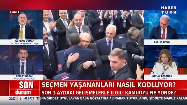 Seçmen yaşananları nasıl kodluyor? Son 1 aydaki gelişmelerle ilgili kamuoyu ne yönde? Area Araştırma Başkanı Murat Karan #HabertürkGündem'de anlattı.