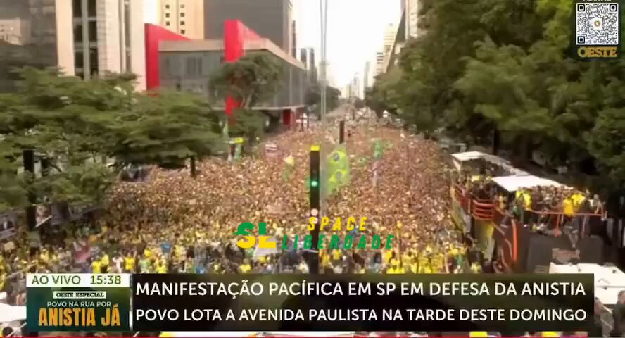 🚨URGENTE - Imagem aérea mostra a quantidade de manifestantes na Paulista!