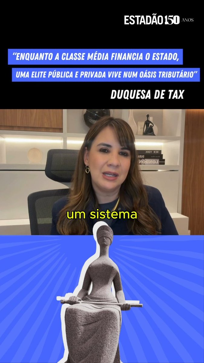 'NÃO VOU PASSAR RAIVA SOZINHA' 🗣️ Maria Carolina Gontijo, a Maria Carolina Gontijo, pontua que, 'enquanto a classe média financia o estado, uma elipe pública e privada vive num oásis tribuário'.