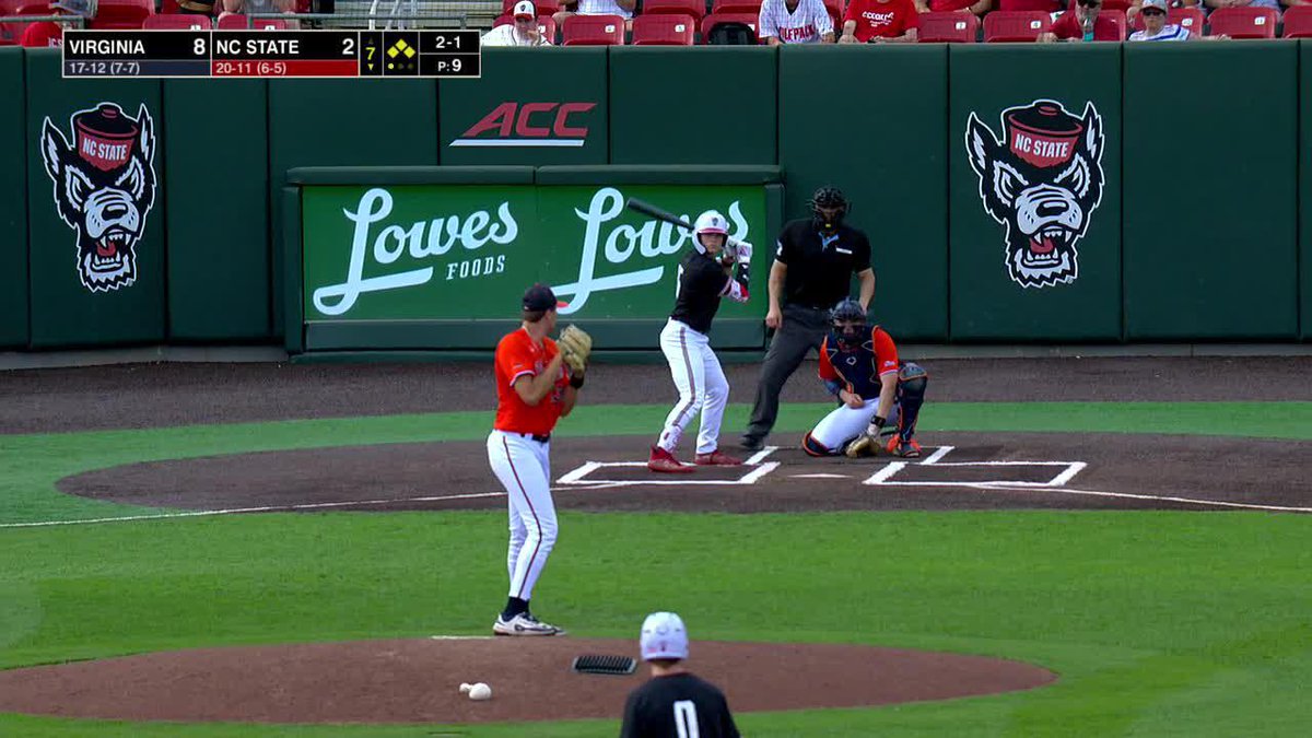 Drew Lanphere was ready for the moment! Pinch hit grand slam to get us right back in the ball game! B7 | NCSU 6, UVA 8