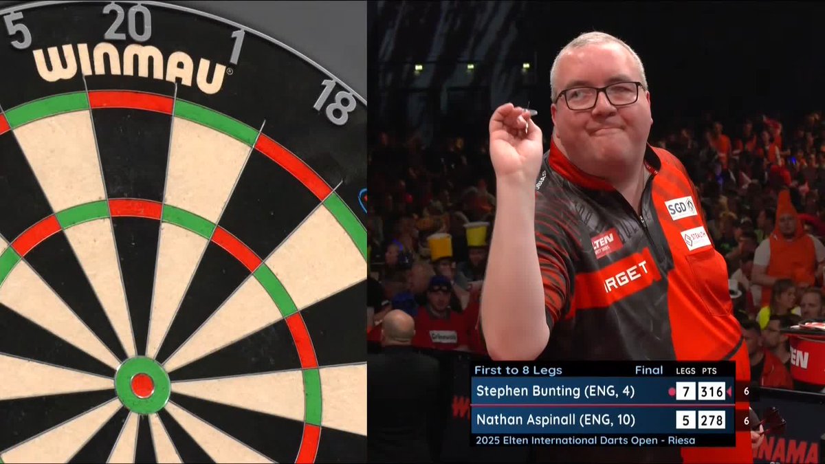 BUNTING IS THE CHAMPION! 🏆 What a moment for the Bullet! Stephen Bunting beats Nathan Aspinall 8-5 to win his first European Tour title! 📺 #ET3