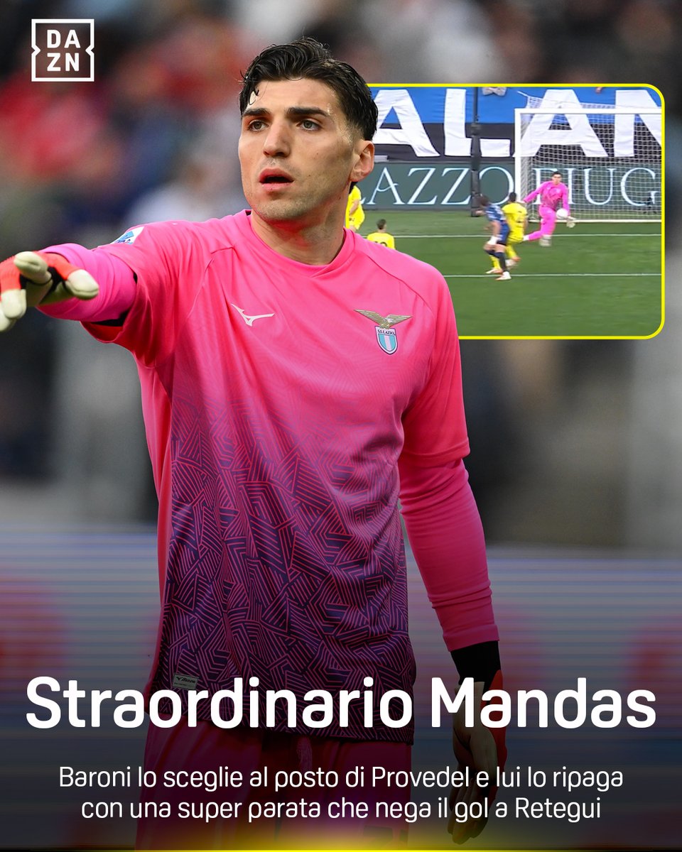 La scelta vincente di Marco Baroni 😏✅ Mandas chiude la porta davanti a Retegui 🙅♂️🥅🔐 #AtalantaLazio #SerieAEnilive #DAZN