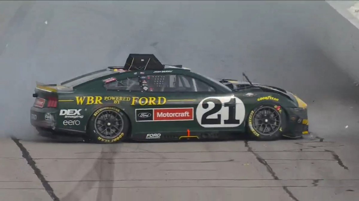 "Just ran out of room, I guess."- Josh Berry talks with Jamie Little outside the infield care center at Darlington. #NASCARonFS1