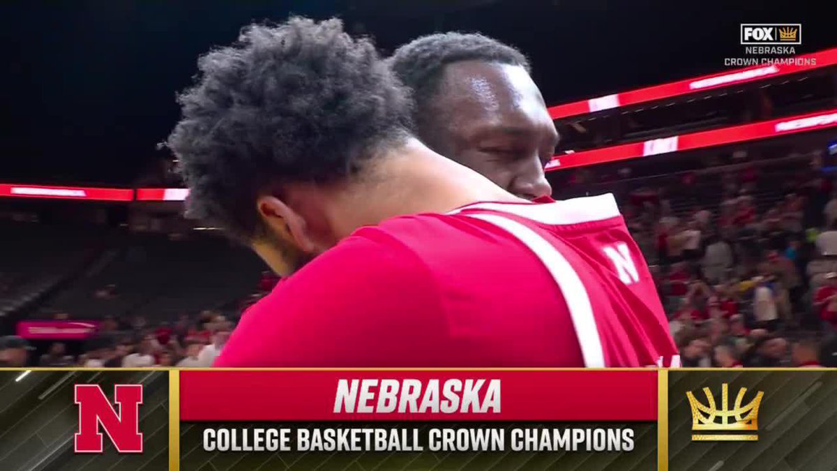 Nebraska is the inaugural College Basketball Crown Champion 🔥 This is the moment it became real for Nebraska Men's Basketball 👇 #B1GMBBall