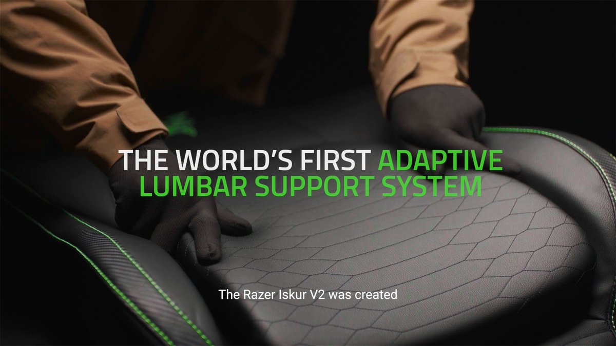 What does providing the best lumbar support truly mean? Featuring our patent-pending 6D adaptive and adjustable lumbar that adapts and conforms to your posture—the Razer Iskur V2 gaming chair delivers unparalleled ergonomic support all day long. Learn more now: #RazerIskur #RazerChair #ergonomics