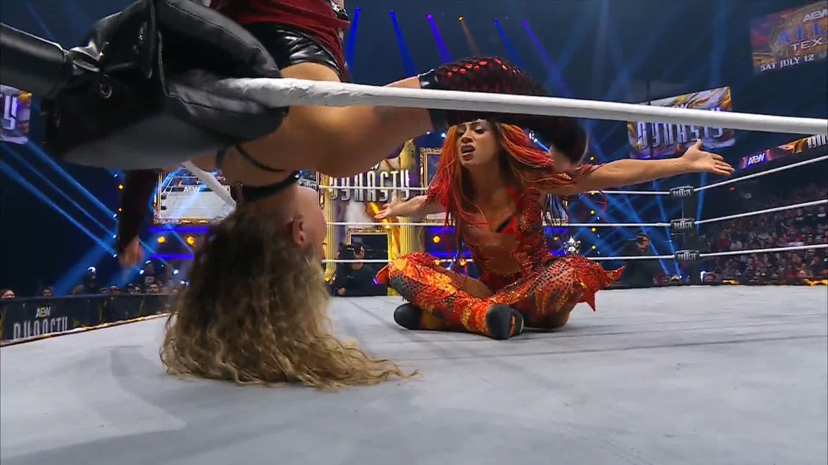 Mercedes attempting to master the mind games of Julia Hart, easier said than done! Watch #AEWDynasty RIGHT NOW! Mercedes Moné Varnado | julia hart