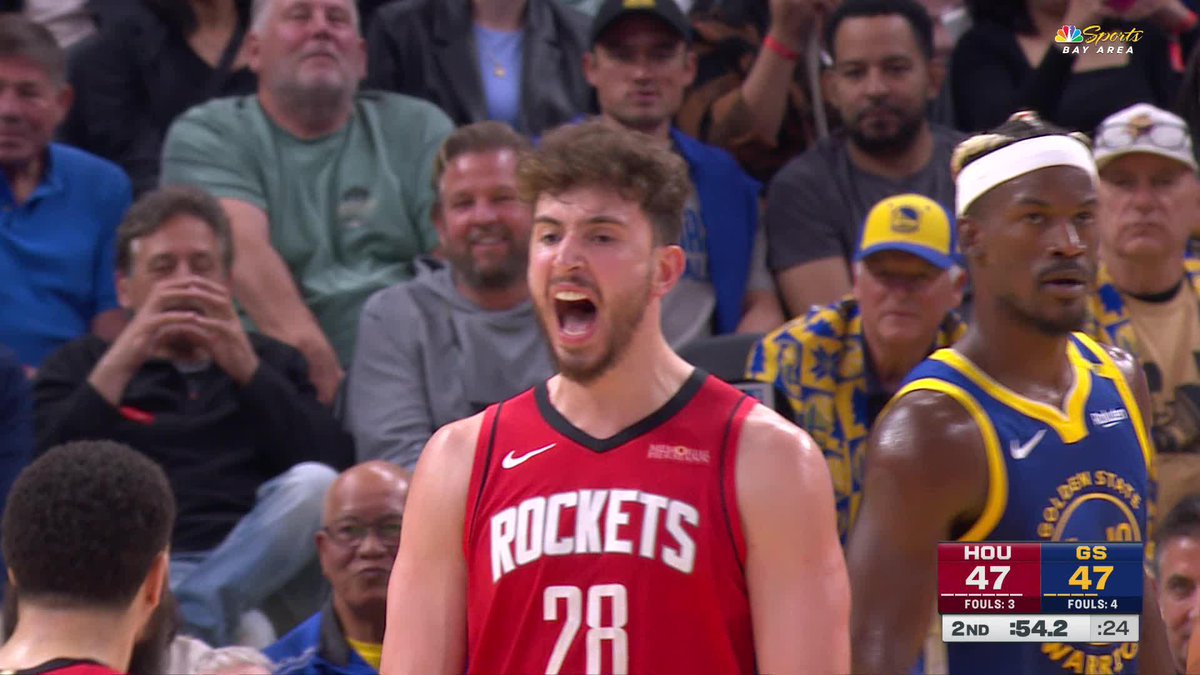 Sengun spinning to the cup for an and-1 🌪️