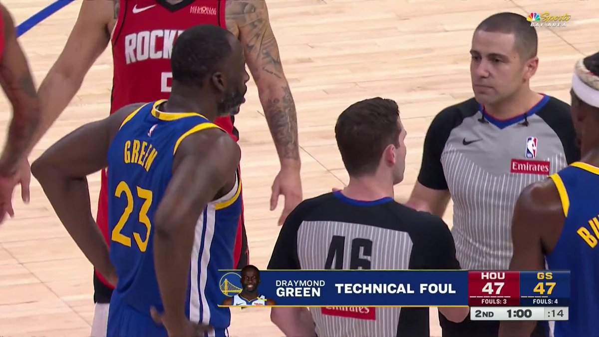 Draymond received a tech for this sequence 😬