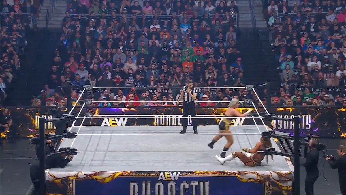 HIP ATTACK after HIP ATTACK after HIP ATTACK after HIP ATTACK! Watch #AEWDynasty RIGHT NOW! @MeganBayne | #TimelessToniStorm