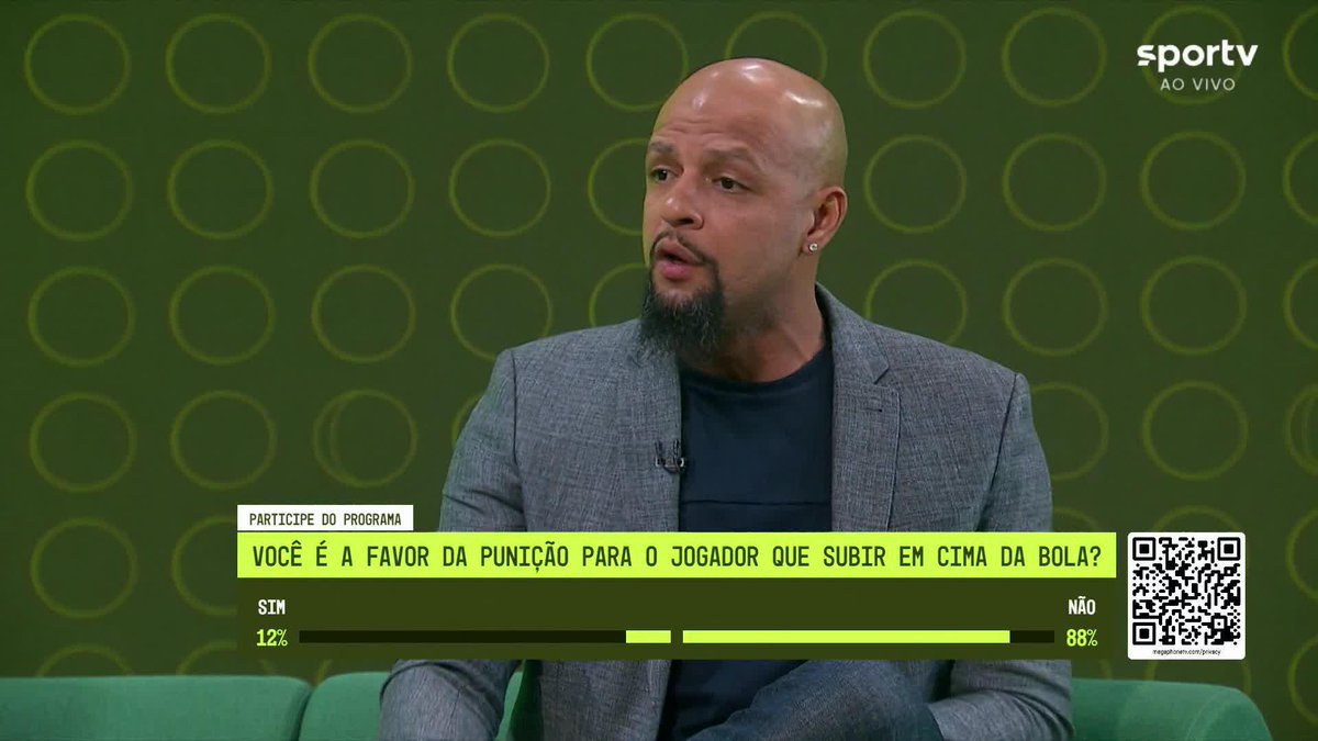 Felipe Melo, sobre punição para os jogadores que subirem em cima da bola: "Como vamos querer que os nossos jovens tenham alegria para jogar futebol?"