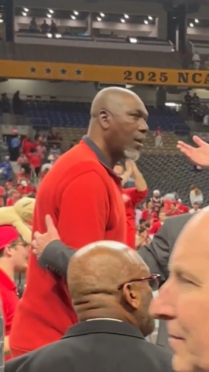 Hakeem Olajuwon wasn't allowed to join Houston's Final Four celebration (via Chancellor Johnson)