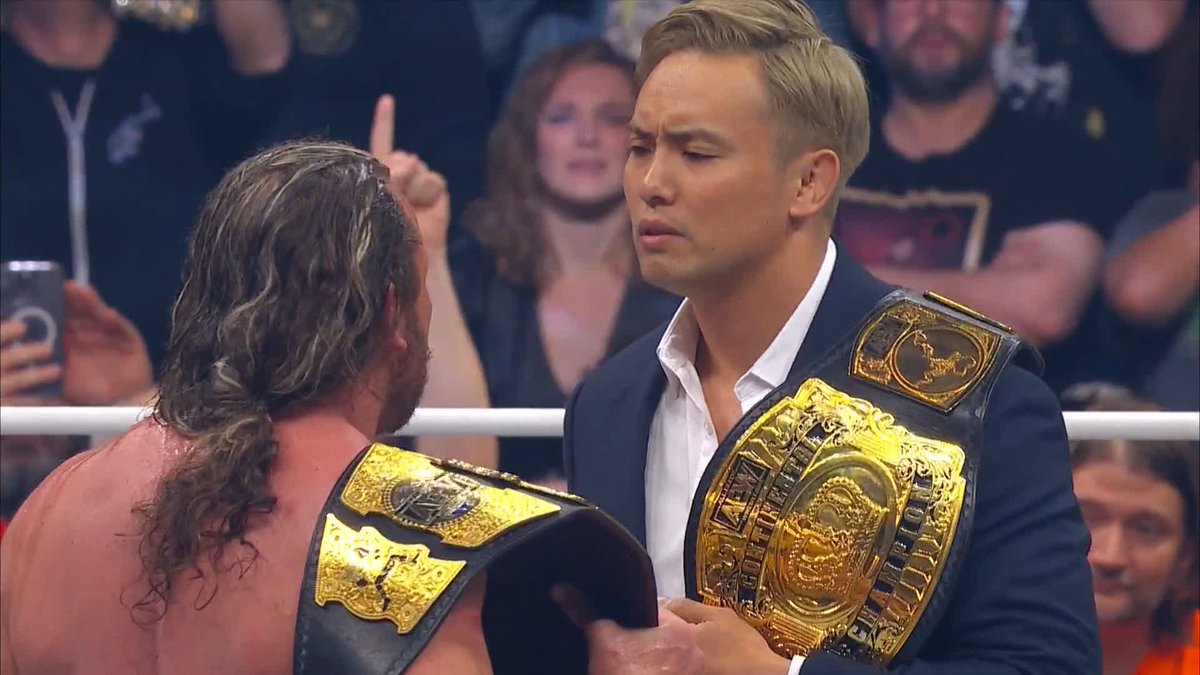 Okada and Omega face to face! #AEWDynasty