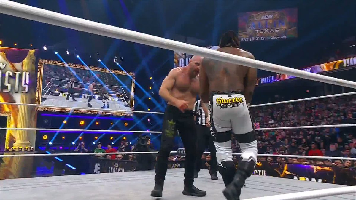 Back and forth strikes in the middle of the ring! Watch #AEWDynasty RIGHT NOW! Jon Moxley | The Realest Swerve Strickland