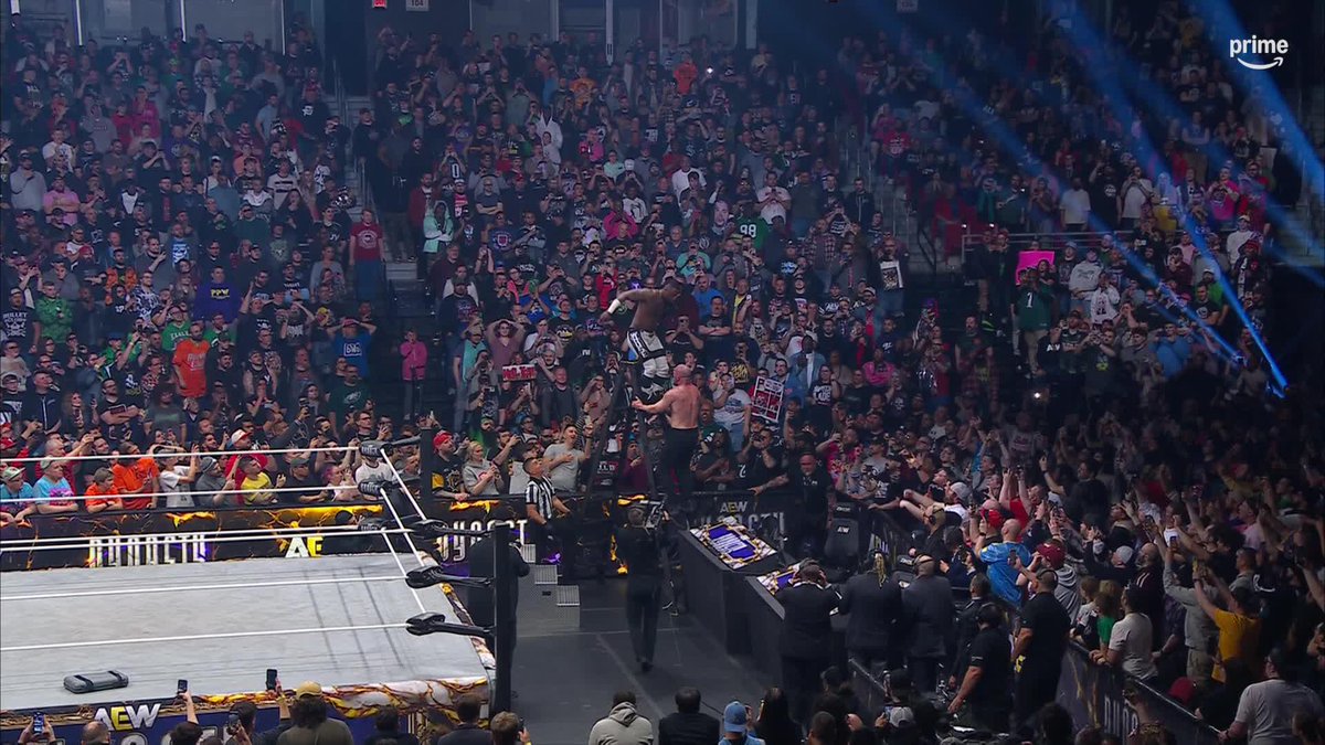Swerve Stomp off a LADDER! #AEWDynasty replay is on Prime Video for purchase.