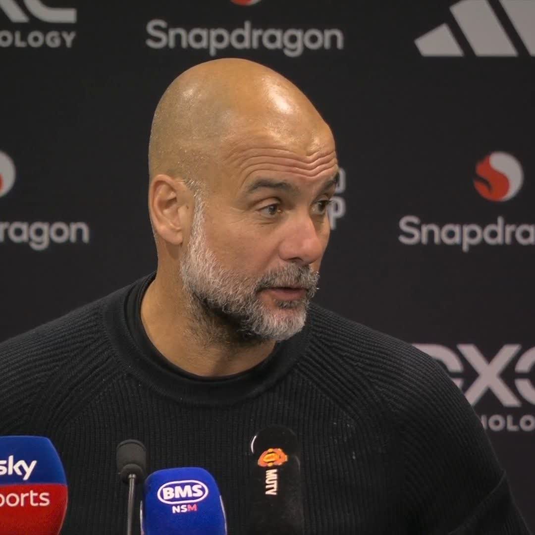 "Crystal Palace, we go for it" 💪 Pep Guardiola discusses Man City's hopes of qualifying for next season's Champions League with seven league games remaining🔵
