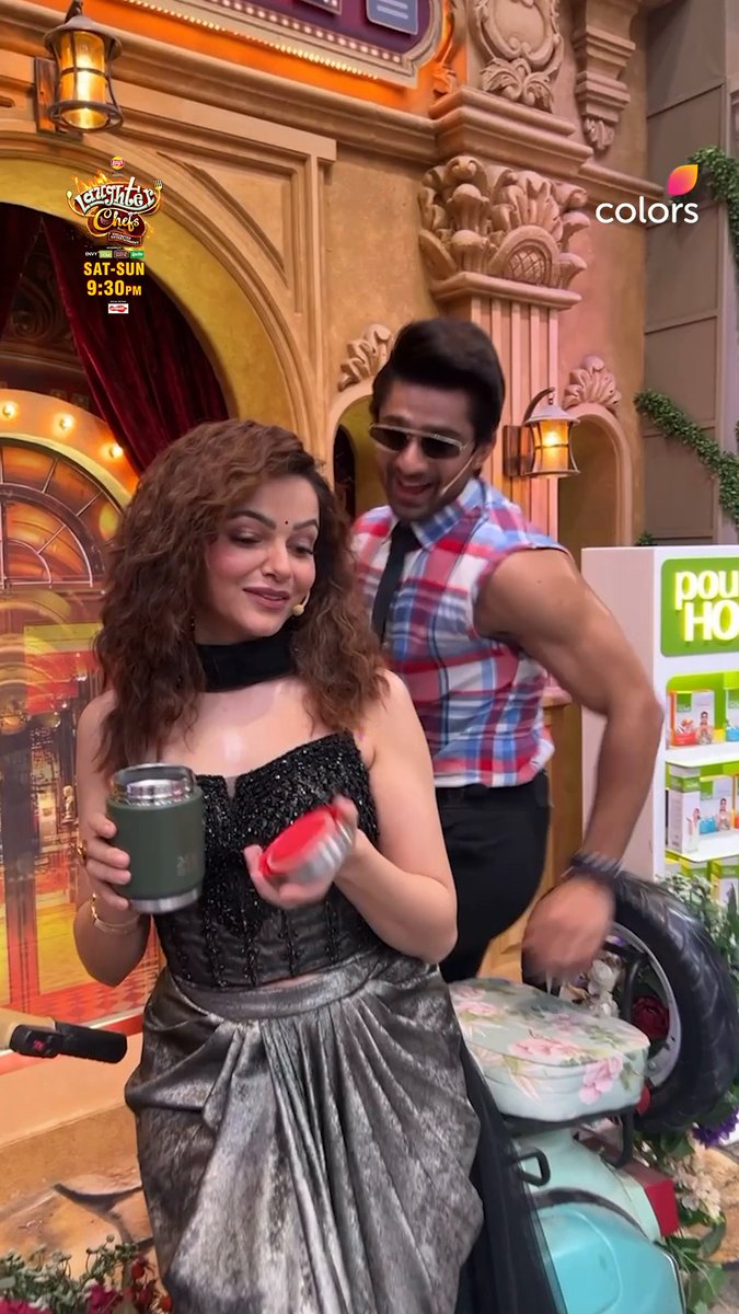 Dil toh bachcha hai ji…😜 ab crush thodi soch samajh ke hota hai!😍😂 Dekhiye #LaughterChefs - Unlimited Entertainment, Sat-Sun raat 9:30 baje sirf #Colors aur JioHotstar par. #RubinaDilaik #AbhishekKumar