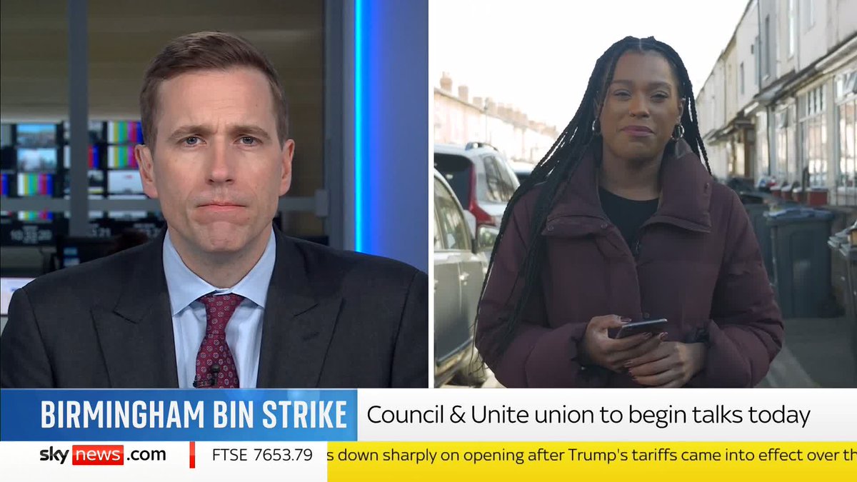 "It is not a pleasant smell." Sky's West Midlands correspondent Shamaan Freeman-Powell reports live from Blackheath in Birmingham, where mounds of waste remain uncollected - as an all-out strike by workers continues. 🗑️ 🔗 📺 Sky 501 and YouTube