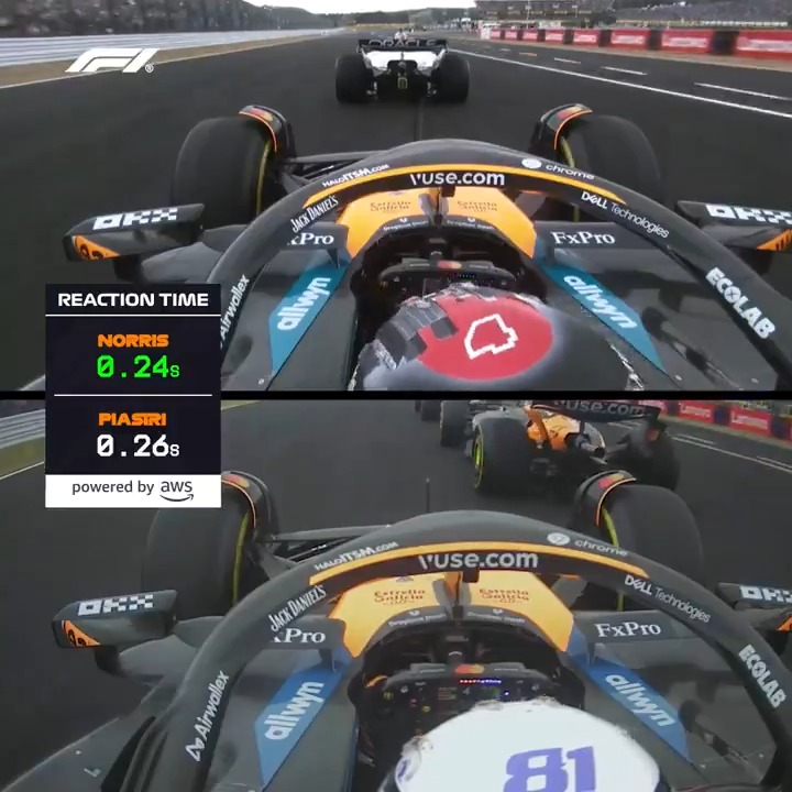 The McLarens launch off the line in pursuit of P1 🚀 #F1Insights #JapaneseGP Amazon Web Services