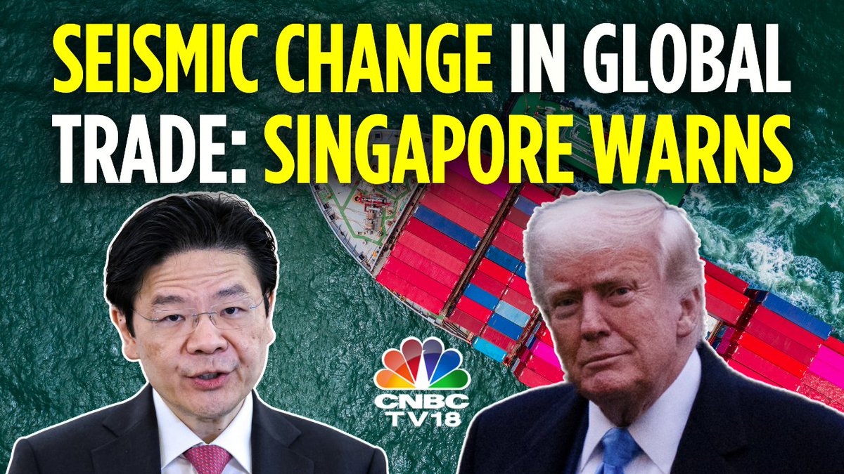 Singapore's PM Lawerence Wong has called U.S. reciprocal #tariffs a seismic change in the global trade order. In a rare video address, PM Wong has said that #Trumptariffs will translate to an end of rules-based globalization &amp; marginalises nations #Singapore #cnbctv18digital