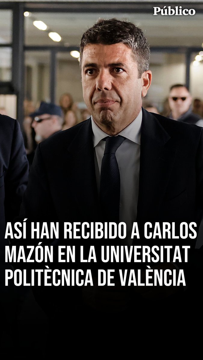 🎥 Reciben al president de la Generalitat Valenciana en la Universitat Politècnica de València entre gritos de "Mazón dimisión"