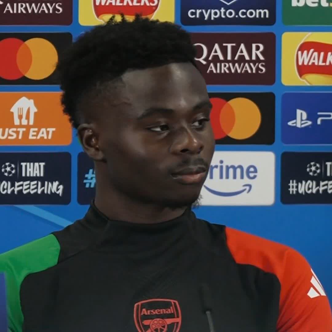 "The biggest thing I can take from him {Thierry Henry} is his confidence" 💪 Bukayo Saka recalls on his conversations with Thierry Henry ahead of facing Real Madrid tomorrow in the Champions League 🔴