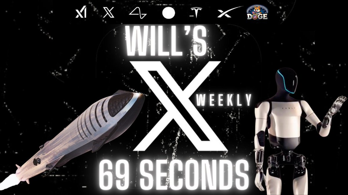 NEW SHOW EP 1 - 69 Seconds! X's newest positive news show! 😍 What do you think of this new format? Do you think @Elonmusk would like this? Thank you for supporting original content on X. 🙏