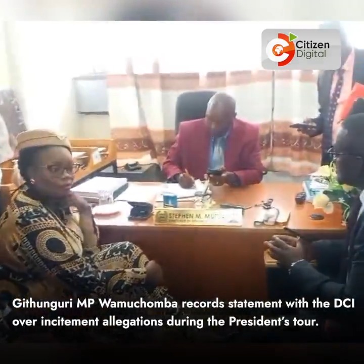 "We're going to burn this country as we watch in the name of politics. Msipochunga, we'll go back to 2007" Mp Wamuchomba warns police as she records statement at DCI headquarters.