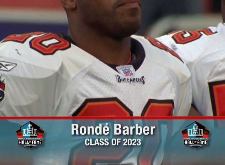 The Hall of Fame sends happy birthday wishes to Tampa Bay Buccaneers Legend Rondé Barber! The Class of 2023 member turns 50 today. 🎂🥳 #HBD