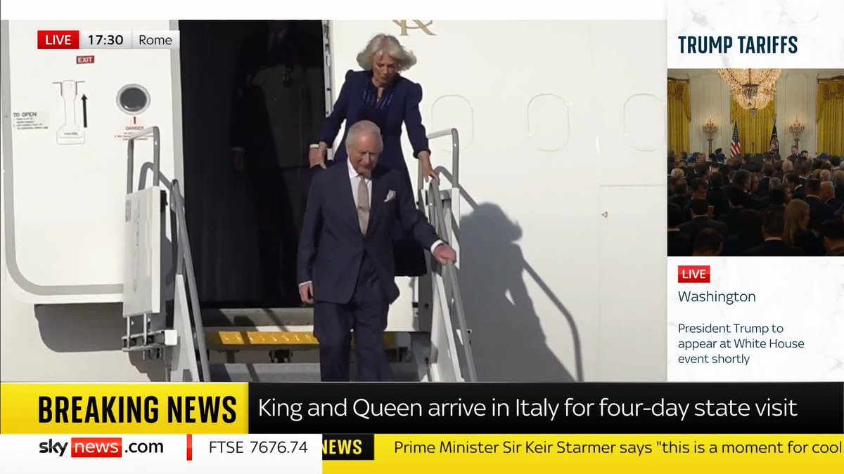 BREAKING: King Charles and Queen Camilla have arrived in Italy for a four-day state visit Rhiannon Mills has the details... More ➡️ 📺 Sky 501, Virgin 602, Freeview 233 and YouTube