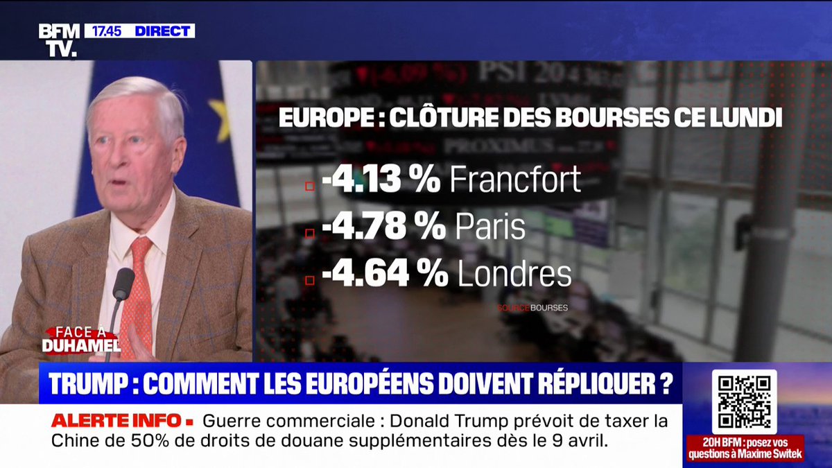 Droits de douane américains: "Il faut être ferme, ça veut dire réagir intelligemment, ça ne veut pas dire qu'il faille réagir de façon indifférenciée"