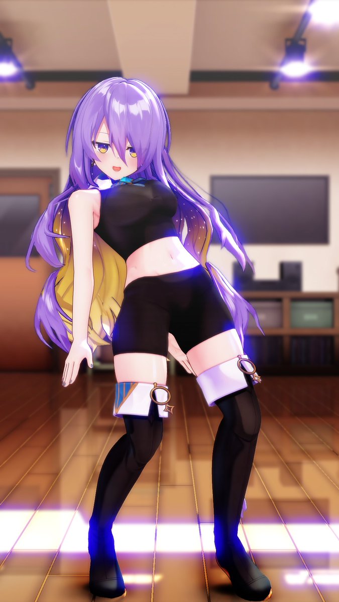Wiggle Wiggle…🔮💃👀💜 #hoshinovart #MoonaMauDance ©2016 cover corp.