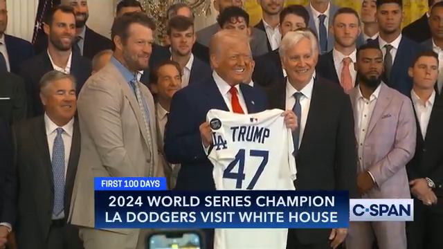 #WorldSeries Champion Los Angeles Los Angeles Dodgers visit the White House. Full video here: