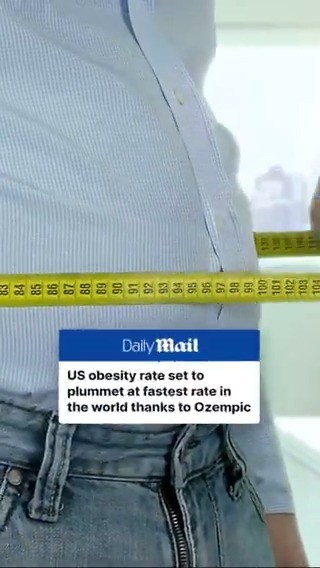US obesity rate set to plummet at fastest rate in the world thanks to Ozempic.