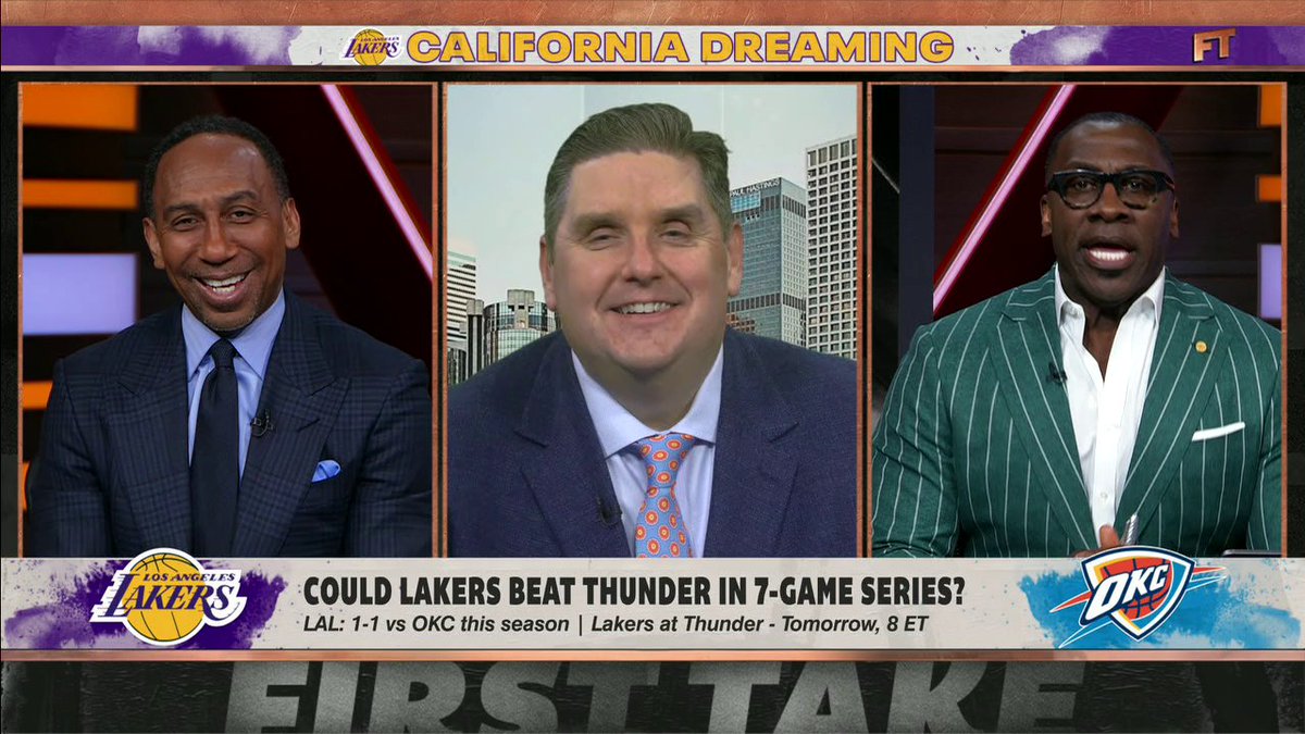 "Divorce court, child support, Lu Dort. Lakers in 5." ✋ Brian Windhorst got shannon sharpe's blood pressure up 😂