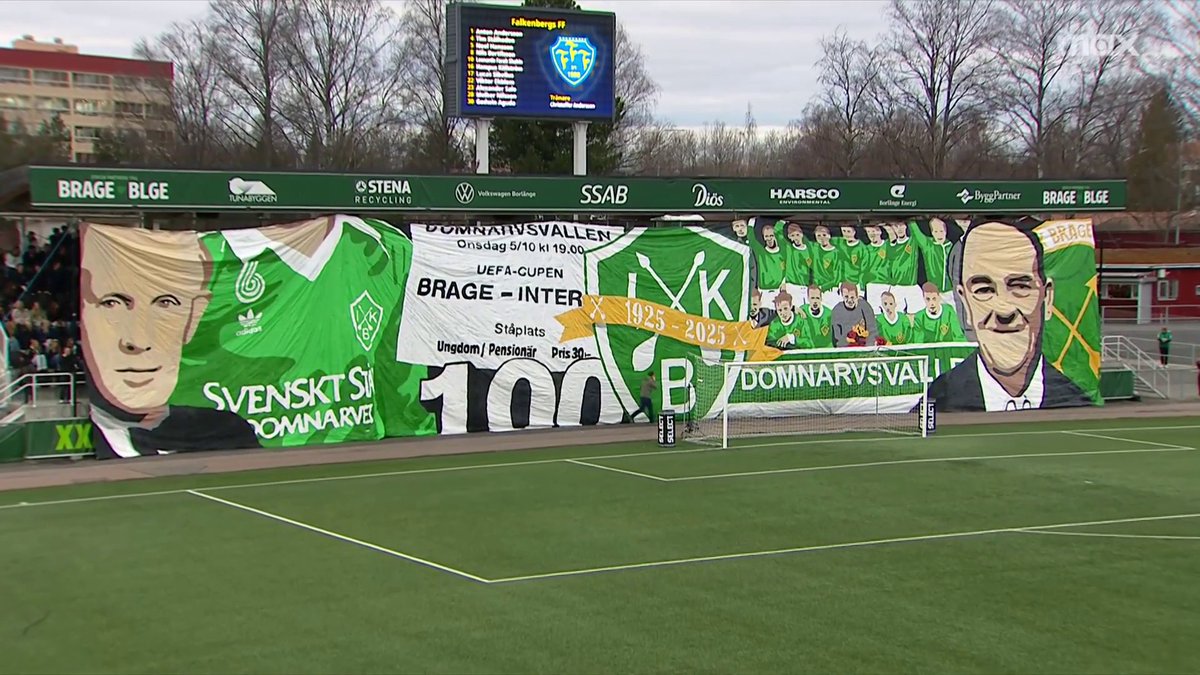 Tifo inför IK Brages hemmapremiär mot Falkenbergs FF. 📲 Se Superettan på Max
