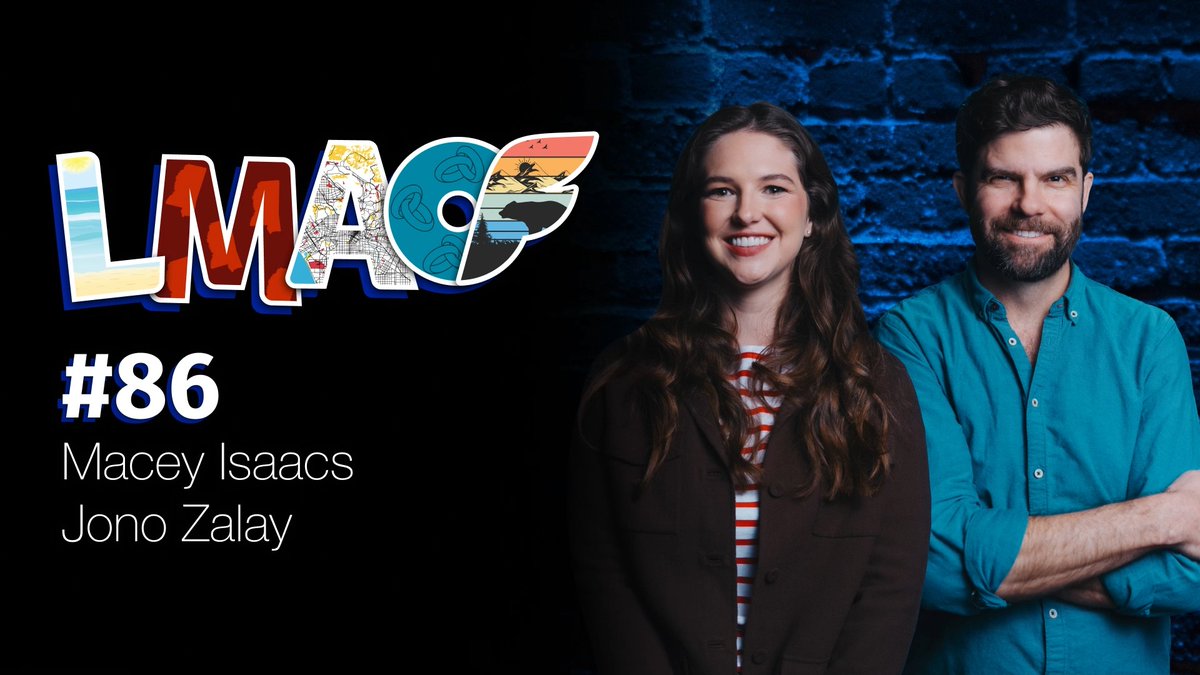 Fill up on California comedy vibes ☀️🌴 Stream #LMAOF with Macey Isaacs and Jono Zalay, filmed live in LA! 📺 Watch FREE: