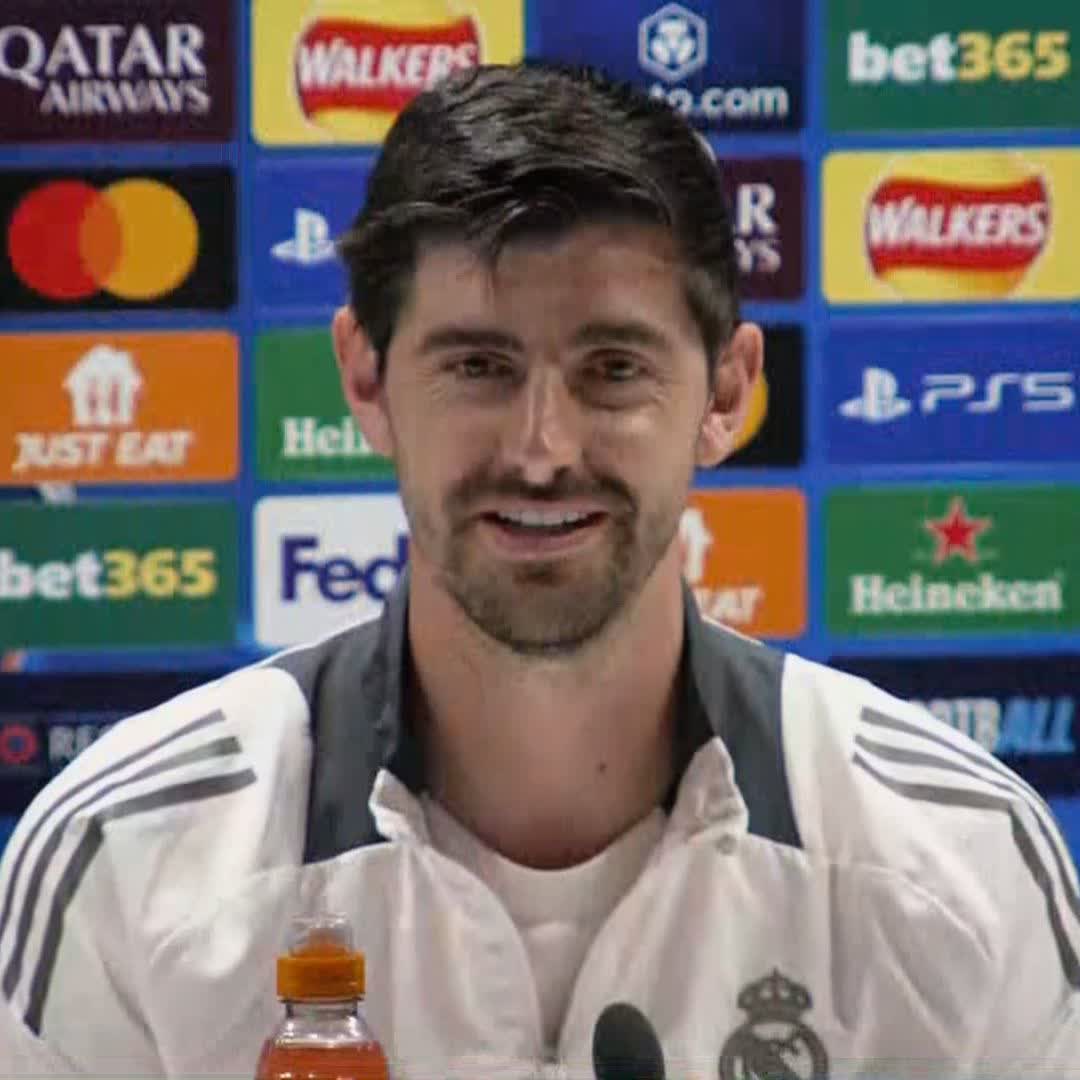 "We have a lot of respect for Arsenal" 🗣️ Thibaut Courtois speaks ahead of Real Madrid's Champions League quarter finals against Arsenal.