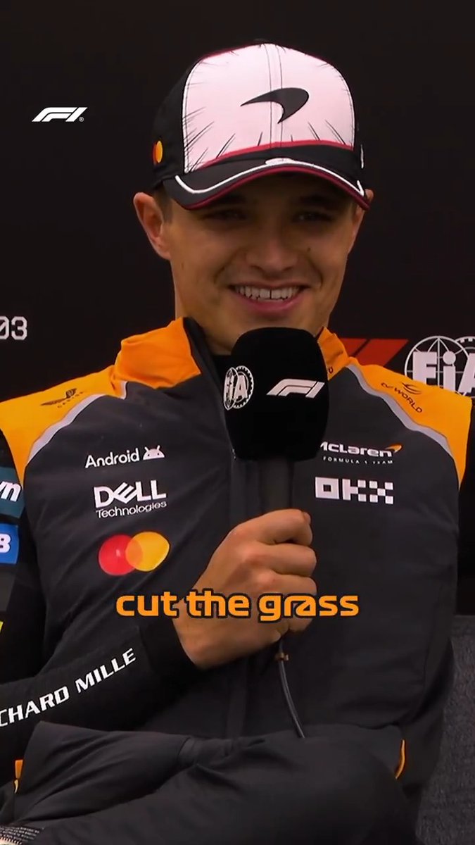 Lando's lawn-mowing service is open for business 🤣 All smiles between Max and Lando after the Japanese Grand Prix #F1 #JapaneseGP