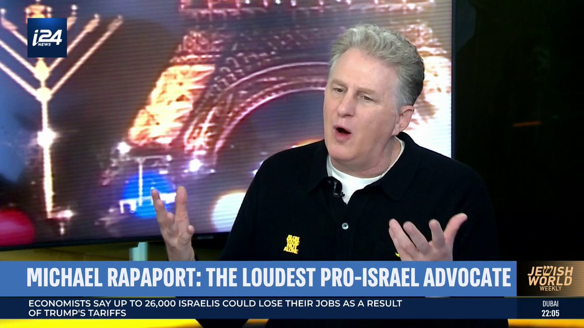 'I've become aware of how loud my voice is because of how few Jews in the diaspora and in Hollywood speak out about the hostages. I will never stop fighting for the hostages and of Israel's sovereignty,' MichaelRapaport tells Emily Frances