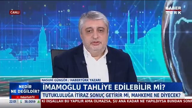 Ekrem İmamoğlu tahliye edilebilir mi? Tutukluluğa itiraz sonuç getirir mi, mahkeme ne diyecek? Habertürk Yazarı Nasuhi Güngör #NedirNeDeğildir'de anlattı.