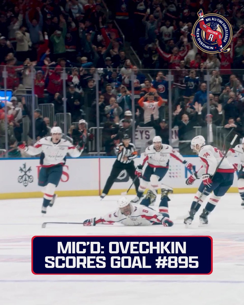 Volume UP to hear Alex Ovechkin's reaction to his record-breaking goal. ๐ #Gr8ness