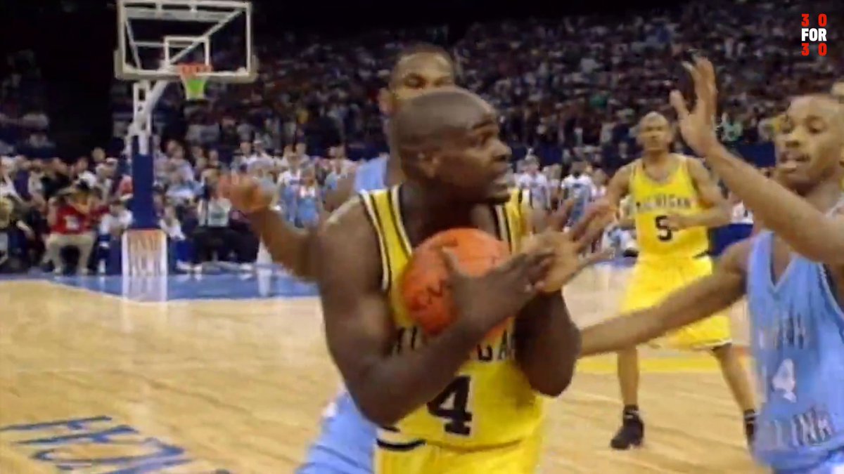 32 years ago, Chris Webber was infamously called for a technical foul when he attempted to call a timeout when the Wolverines had none left. Michigan lost to North Carolina in the NCAA Men's Basketball Championship Game 77-71. 30 for 30 ‘The Fab Five’ on ESPN+ 🍿