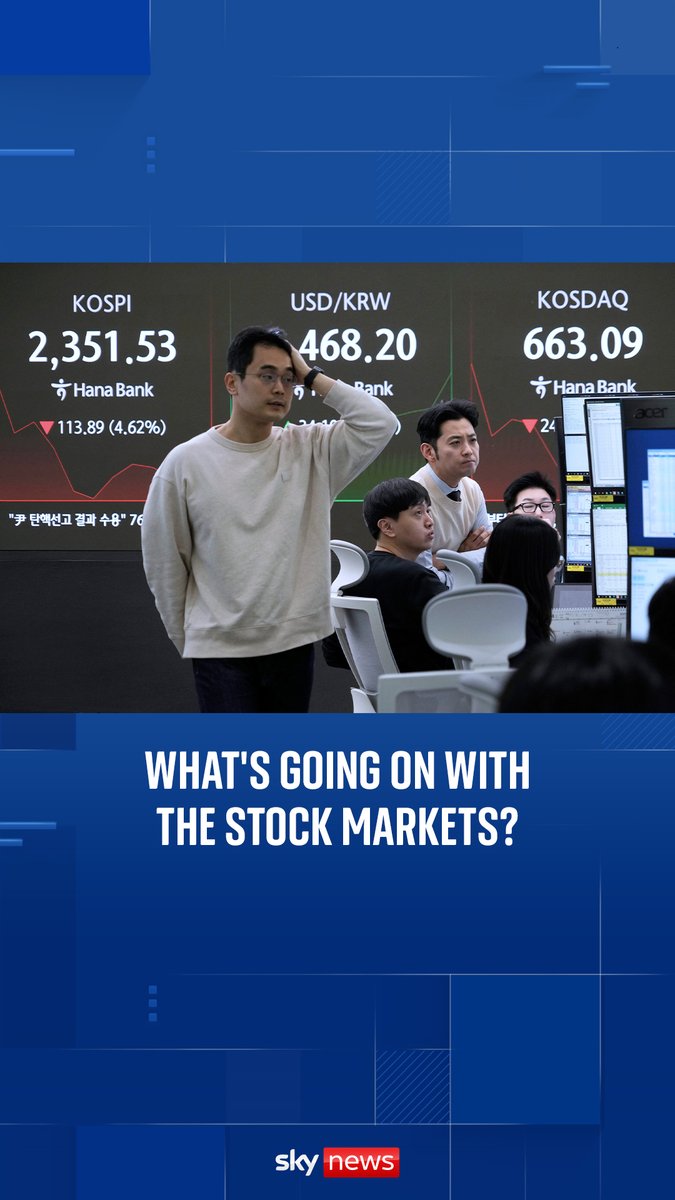Stock markets are in meltdown as investors struggle with the impact of Donald Trump’s tariffs but Sky's Darren McCaffrey asks... what comes next? Live updates ➡️