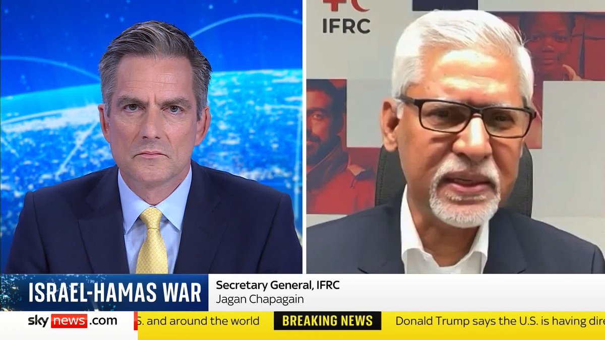 "I think all the accounts suggest that they were there for a purely humanitarian purpose." Jagan Chapagain of the IFRC calls for an independent investigation after 15 emergency workers were killed near Rafah. Latest: 📺 Sky 501, Virgin 602 and YouTube