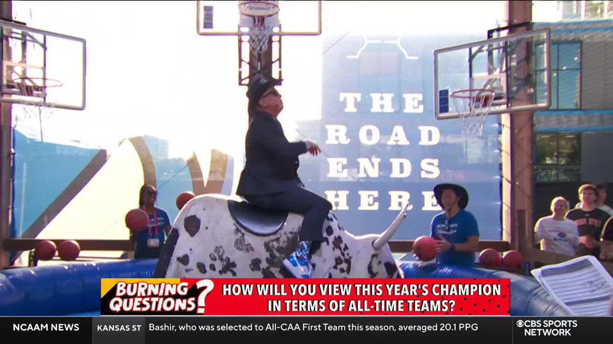 "If Florida wins this National Championship, they'll be 36-4 and a great National Champion in modern history and one of the greatest we've seen in a long time." — .Gary Parrish with some pre-National Title Game analysis while riding a mechanical bull 🤣