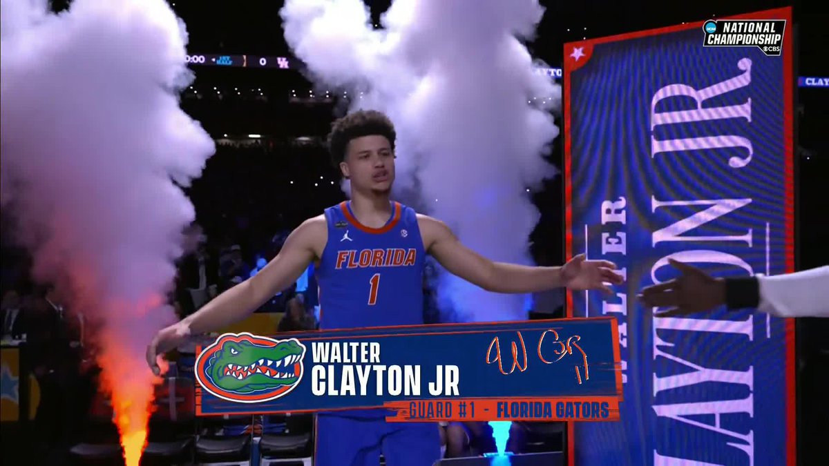 The National Championship starting lineups for the No. 1-seeded Florida Gators. Florida Gators Men’s Basketball