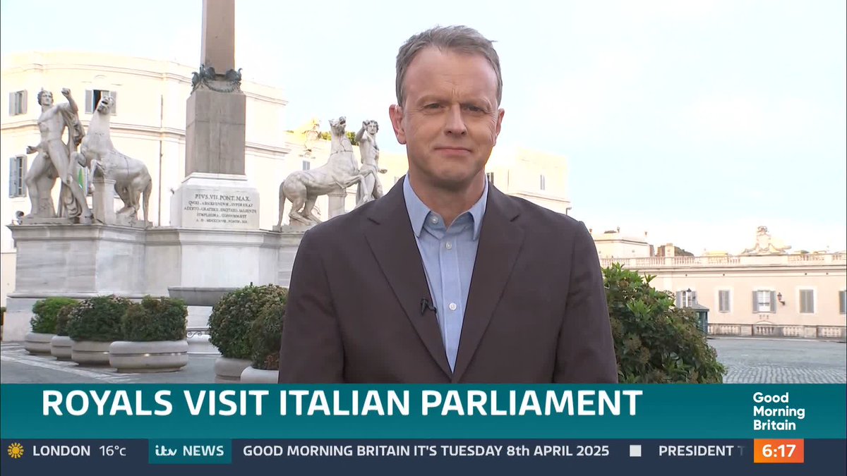 King Charles and Queen Camilla will begin their first full day of engagements in Rome, with a visit to the Italian Parliament. The royal couple have also released a series of new photos to mark their 20th anniversary tomorrow. @nickdixonitv reports.